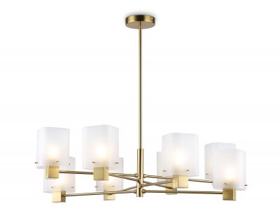 Подвесная люстра Ambrella LH57033/8 BS/SM латунь/дымчатый E14/8 max 40W D830*710