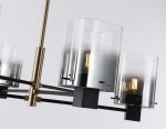 Подвесная люстра Ambrella LH57041/6 BK/DBS/SM черный/темная латунь/дымчатый E14/6 max 40W D690*690