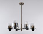 Подвесная люстра Ambrella LH57041/6 BK/DBS/SM черный/темная латунь/дымчатый E14/6 max 40W D690*690