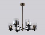 Подвесная люстра Ambrella LH57041/6 BK/DBS/SM черный/темная латунь/дымчатый E14/6 max 40W D690*690