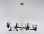 Подвесная люстра Ambrella LH57043/8 BK/DBS/SM черный/темная латунь/дымчатый E14/8 max 40W D830*710