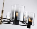 Подвесная люстра Ambrella LH57043/8 BK/DBS/SM черный/темная латунь/дымчатый E14/8 max 40W D830*710