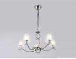 Подвесная люстра Ambrella LH57081/5 SN/FR никель/белый матовый E14/5 max 40W D690*790