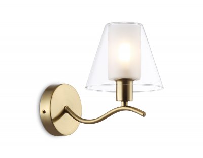 Настенный светильник Ambrella LH57095 BS/FR латунь/белый матовый E14 max 40W 230*140*200