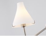Люстра со стеклянными плафонами на штанге Ambrella LH57121/3 SN/FR никель/белый матовый E14/3 max 40W D650*590