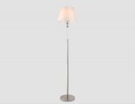 Напольный светильник с абажуром и хрусталем Ambrella LH71008 BN/WH никель/белый E27 max 60W D360*1550