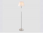 Напольный светильник с абажуром и хрусталем Ambrella LH71008 BN/WH никель/белый E27 max 60W D360*1550