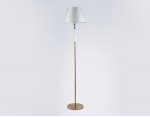 Напольный светильник с абажуром и хрусталем Ambrella LH71028 BS/WH латунь/белый E27 max 60W D360*1550