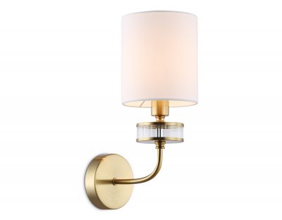 Настенный светильник с абажуром Ambrella LH71255 BS/WH латунь/белый E14 max 40W 210*160*310