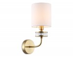 Настенный светильник с абажуром Ambrella LH71255 BS/WH латунь/белый E14 max 40W 210*160*310