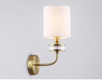 Настенный светильник с абажуром Ambrella LH71255 BS/WH латунь/белый E14 max 40W 210*160*310