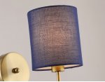 Настенный светильник с абажуром Ambrella LH71275 BS/DB латунь/темно синийE14 max 40W 225*120*250