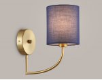 Настенный светильник с абажуром Ambrella LH71275 BS/DB латунь/темно синийE14 max 40W 225*120*250