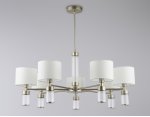 Люстра с абажурами на штанге Ambrella LH71303/7 CGD/WH золото/белый E14/7 max 40W D860*740