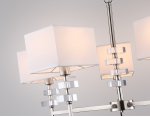 Подвесная люстра с абажурами Ambrella LH71321/5 SN/WH никель/белый E14/5 max 40W D700*850