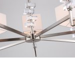 Подвесная люстра с абажурами Ambrella LH71323/7 SN/WH никель/белый E14/7 max 40W D860*850