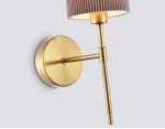 Настенный светильник с абажуром Ambrella LH72385 BS/GR латунь/серый E14 max 40W 190*110*340