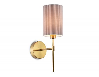 Настенный светильник с абажуром Ambrella LH72385 BS/GR латунь/серый E14 max 40W 190*110*340