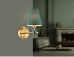 Настенный светильник с абажуром и мрамором Ambrella LH75055 BS/GN латунь/зеленый E14 max 40W 230*140*270
