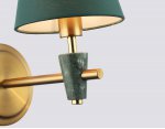 Настенный светильник с абажуром и мрамором Ambrella LH75055 BS/GN латунь/зеленый E14 max 40W 230*140*270