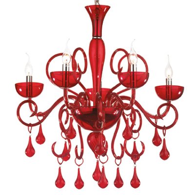 Люстра Ideal lux LILLY SP5 ROSSO (73453) Люстра Ideal lux LILLY SP5 ROSSO (73453)