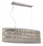 Светильник подвесной Crystal Lux LIRICA SP10 L900 CHROME/GOLD-TRANSPARENT (2201/210L)