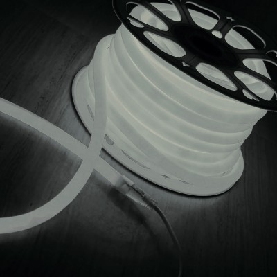 

Гибкий неон LS002 220V 9.6W 120Led 2835 IP67 круглый белый, 100 м