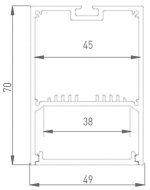 Профиль алюминиевый DesignLed LS.4970 DesignLed LS.4970
