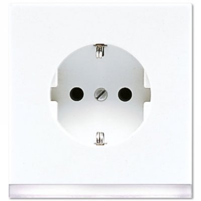 JUNG LS 990 Бел (лакир. алюм.) Розетка с заземлением, подсветка белая (LS520-OWWLEDW) JUNG LS 990 Бел (лакир. алюм.) Розетка с заземлением, подсветка белая (LS520-OWWLEDW)
