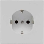 JUNG LS 990 Светло-серый Розетка с/з безвинт зажим (LS520LG)