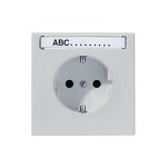 JUNG LS 990 Светло-серый Розетка с/з с полем для надписи безвинт зажим (LS520NALG)