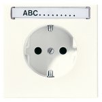 JUNG LS 990 Бел Розетка с/з с полем для надписи безвинт зажим (LS520NAWW)