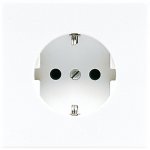 JUNG LS 990 Бел Розетка с/з с защитными шторками винт зажим (LS521KIWW)