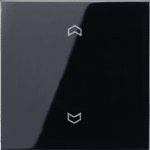 JUNG LS 990 Черный Накладка нажимного электронного жалюзийного выключателя с ДУ (радио) (LS5232FSW)