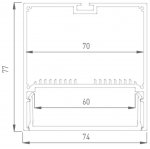 Профиль алюминиевый DesignLed LS.7477 DesignLed LS.7477