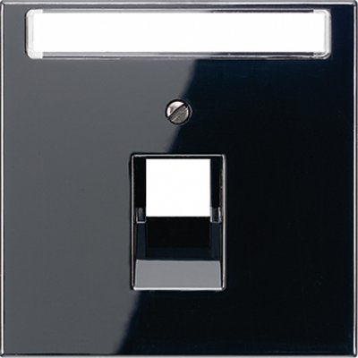 JUNG LS 990 Черный Накладка 1-ой наклонной ТЛФ/комп розетки с полем для надписи (LS969-1NAUASW) JUNG LS 990 Черный Накладка 1-ой наклонной ТЛФ/комп розетки с полем для надписи (LS969-1NAUASW)