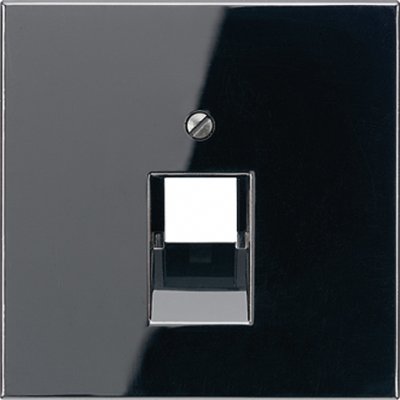 JUNG LS 990 Черный Накладка 1-ой наклонной ТЛФ/комп розетки (LS969-1UASW) JUNG LS 990 Черный Накладка 1-ой наклонной ТЛФ/комп розетки (LS969-1UASW)