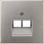JUNG LS 990 Светло-серый Накладка 2-ой наклонной ТЛФ/комп розетки (LS969-2UALG)