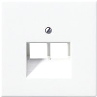 JUNG LS 990 Бел Накладка 2-ой наклонной ТЛФ/комп розетки (LS969-2UAWW) JUNG LS 990 Бел Накладка 2-ой наклонной ТЛФ/комп розетки (LS969-2UAWW)