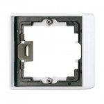 JUNG LS 990 Беж Коробка 1-я для накладного монтажа с встроенной рамкой (LS981AW)