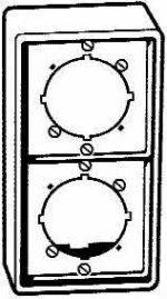 JUNG LS 990 Беж Коробка 2-я для накладного монтажа с встроенной рамкой (LS982AW)