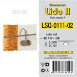 Светильник настенный бра Lussole LSQ-0111-02 LIDO 2