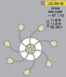 Люстра Lussole LSQ-2007-08 ATRIPALDA