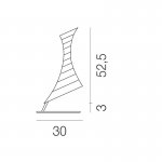 Настольная лампа Vistosi LT TWISTER G TO GR