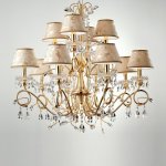 Подвесной светильник Masiero LUP 8+4 Oro anticato CR