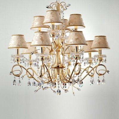 Подвесной светильник Masiero LUP 8+4 Oro anticato SW