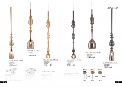 Светильник подвесной Crystal Lux LUX NEW SP1 C SMOKE (2264/211) Светильник подвесной Crystal Lux LUX NEW SP1 C SMOKE (2264/211)