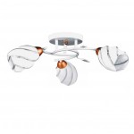 Светильник потолочный LINCI-CL60E14*3WH металл, стекло E14*3*60W