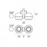 Светильник поворотный спот Linea Light 7142 Pelota