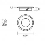 Встраиваемый светильник Linea Light 86717 Vissa